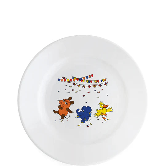 DieMaus Kinderteller Ø 20,5 cm – Party mit Maus, Elefant und Ente