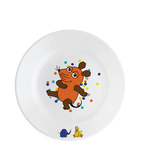 DieMaus Kinderteller Ø 20,5 cm – Feiermaus mit Konfetti