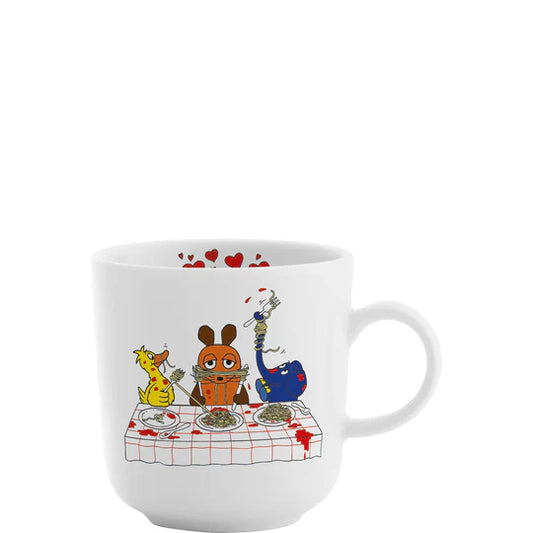 DieMaus Tasse 0,3l – Spaghetti mit Maus, Elefant und Ente