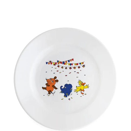 DieMaus Kinderteller Ø 20,5 cm – Party mit Maus, Elefant und Ente